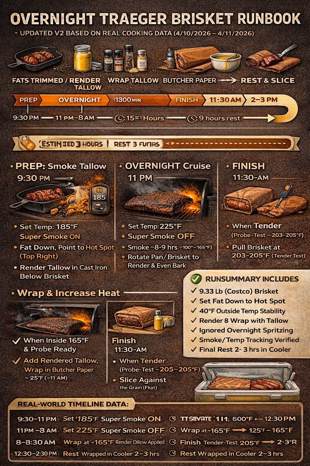 Overnight Traeger Brisket Runbook
